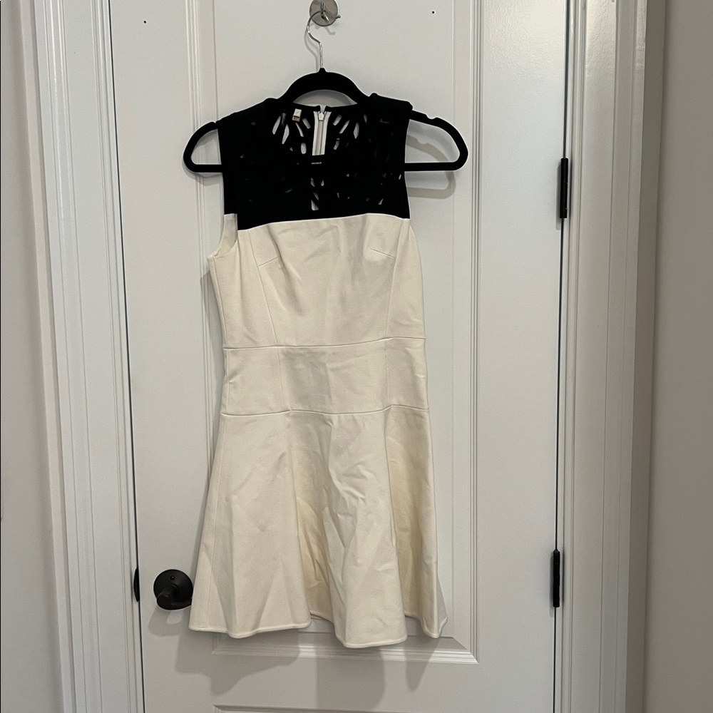 Tibi Black and Cream Dress